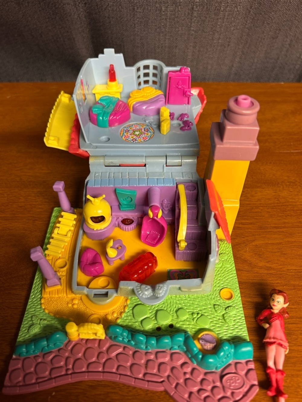 VINTAGE 1994 Polly Pocket Light Up Kitty House Animal Wonderland Collection - Picture 8 of 10